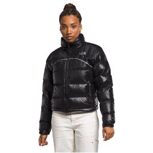 Women's The North Face Retro Nuptse 2000 Short Crop 700-Down Jacket, Black, NEW